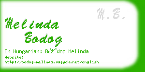 melinda bodog business card